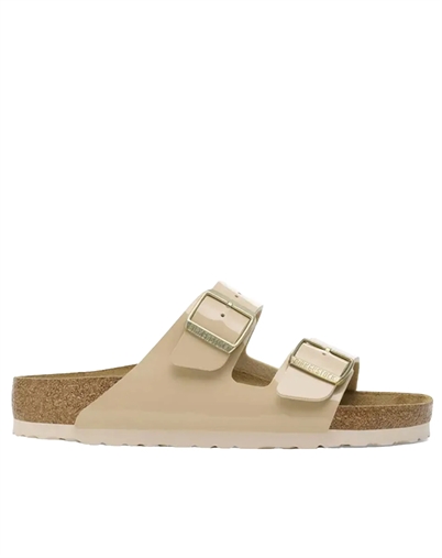 Arizona Birko-Flor Patent Sandal - Patent Sand - Birkenstock